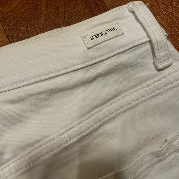 Sneak Peek shorts high rise white cutoff fringe size small - Picture 7 of 11